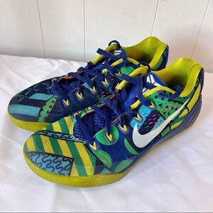 Nike Kobe IX 9 EM Low Brazil Game Royal Green Shoes Size 8 World Cup 646701-413
